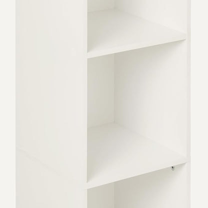 Amazon Basics 5-Cube Bookcase Compatible with Fabric Storage Cube Organizers, White