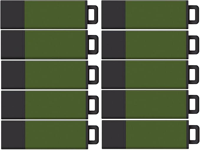 Centon DataStick Pro2 USB 2.0 Flash Drive 16GB x 10, Green (S1-U2T6-16G-10)