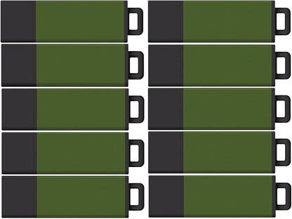 Centon DataStick Pro2 USB 2.0 Flash Drive 16GB x 10, Green (S1-U2T6-16G-10)