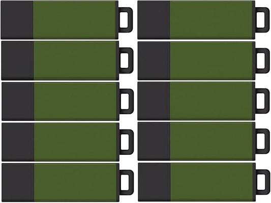 Centon DataStick Pro2 USB 2.0 Flash Drive 16GB x 10, Green (S1-U2T6-16G-10)