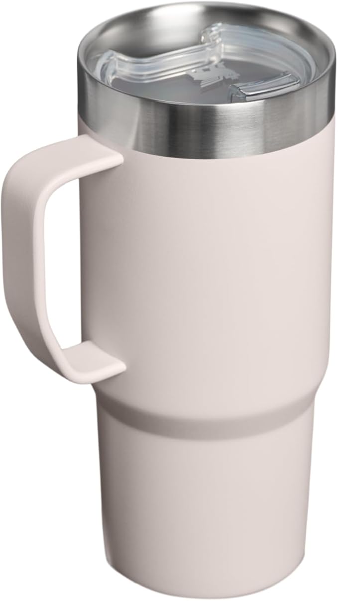 STANLEY The Everyday Suburban Mug | 16 oz | Drink Through Lid | Cup for Coffee, Tea and Drinks | Insulated Stainless Steel Coffee Mug | BPA-Free | Rose Quartz