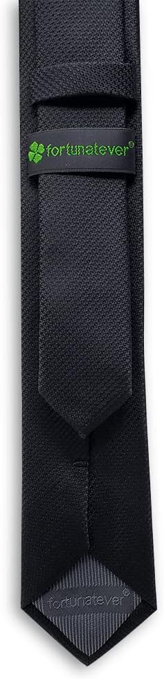 Mens Solid Neckties,2.36'' Wide Slim Tie For Men With Gift Box