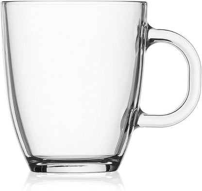 Bodum 12oz Bistro Coffee Mug Single-Wall Tempered Glass, 6 Pack, Clear
