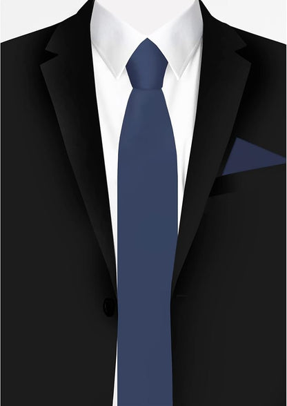 Jacob Alexander Men's Slim Width 2.75" Solid Color Tie