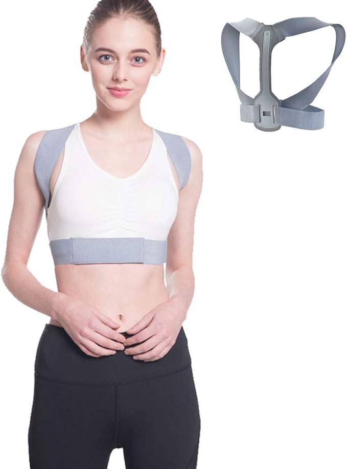 Posture Corrector for Men & Women - Adjustable Shoulder Posture Brace - Adjustable Upper Back Brace - Invisible Thoracic Back Brace for Hunching (L)