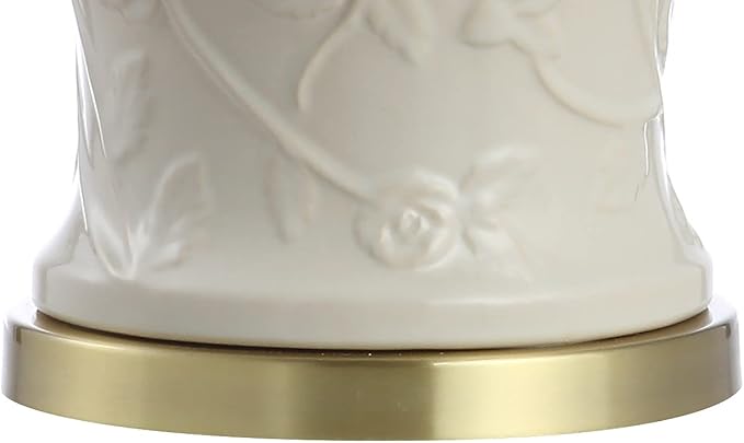 JONATHAN Y JYL6604A Naiyou 29.5" Ceramic Classic Traditional LED Lamp Table Lamp French Country Bedside Desk Nightstand Lamp for Bedroom Living Room Office College Bookcase LED Bulb Included, Cream