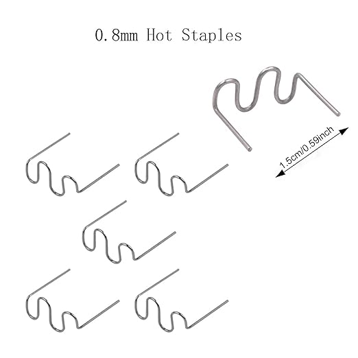 1000PCS Welding Rods Hot Staples Plastic Repair Machine Welding Staples for Hot Stapler Repair Car Bumpers Machine Dashboards Lamp Holders Daily Plastics Supplies Plastics Rings 0.8mm 0.6mm Staple