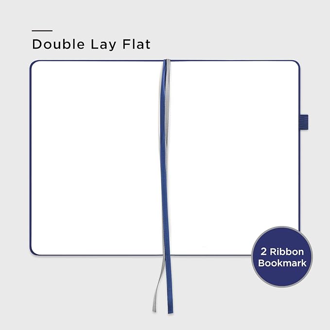 &And Per Se Blank Journal Notebook, 160 Pages, A5 5.7 x 8 inches 100 gsm Thick Paper Notebook Journals for Writing, Hardcover Notebook(1 Pack, Royal Blue)