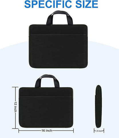 Laptop Sleeve Case 15.6 inch, Durable Travel Laptop Bag HandBag Shockproof Protective Computer Cover Carrying Bag Briefcase for 15" 15.6" HP Asus Acer Dell Lenovo Laptop Notebook Ultrabook, (Black)
