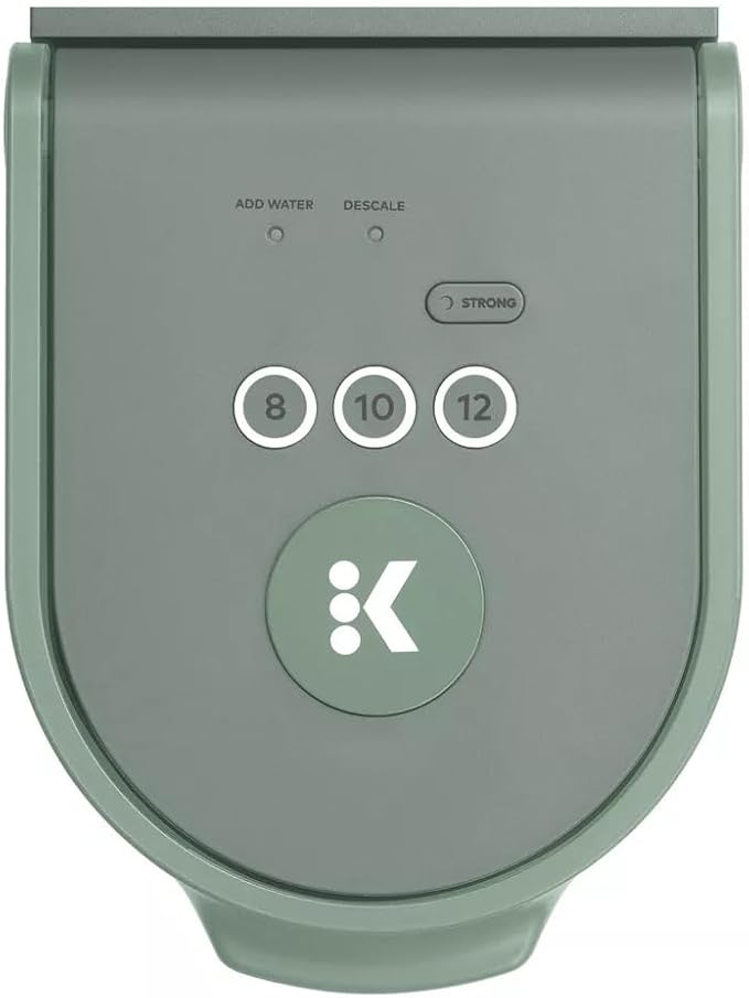 KeuriigK K-Mini Go Compact Single-Serve Coffee Maker with KCup Compatibility, Strong Brew Function, and Removable 42 oz Reservoir - Perfect for Small Spaces, Dorms, or Travel (Sage)