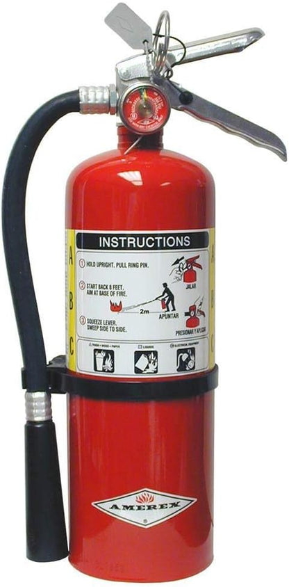 Amerex B500 ABC Dry Chemical Fire Extinguisher 2A-10 BC Rated, 5 lb.