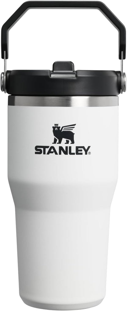 STANLEY IceFlow 2.0 Flip Straw Tumbler with Handle 20 oz | Twist On Lid and Flip Up Straw | Leakproof Water Bottle | Insulated Stainless Steel | BPA-Free | Chalk