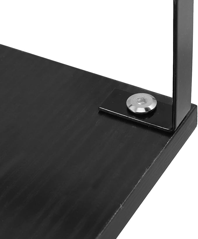 Ergonomic Computer Monitor Stand Riser Black Desk Riser for Stable Screen Elevation to Posture and Work Efficiency