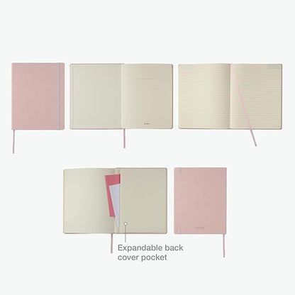 Oxford Journal, Lined Writing Notebook, Writer's Journal, Classic Notebook for School or Office, 192 Pages, 7.5" x 9.5", Hardcover, Blush (75503)