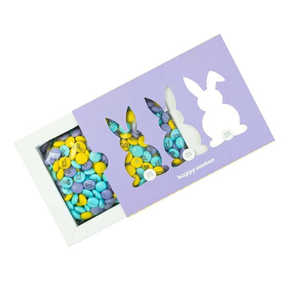 M&M'S WORLD Easter Milk Chocolate Candy Box, Festive Spring Themed Treats in Easter theme gift box, Perfect for Egg Hunts, Basket Fillers, Party Favors, and Seasonal Snacking