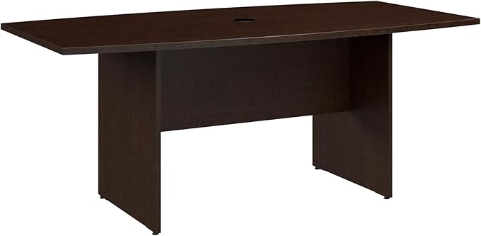 Bush Business Furniture Office Conference Table with Wood Base, Boardroom Meeting Space for 6 Users, 72W x 36D, Mocha Cherry