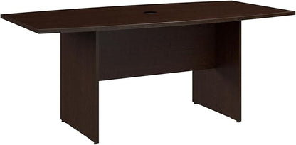 Bush Business Furniture Office Conference Table with Wood Base, Boardroom Meeting Space for 6 Users, 72W x 36D, Mocha Cherry