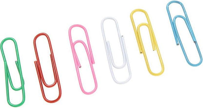 500 PCS Colored Paper Clips, Medium 33 mm/1.3Inch Assorted Paperclips Vinyl Coated Clips for Office School Personal (1.3Inch)