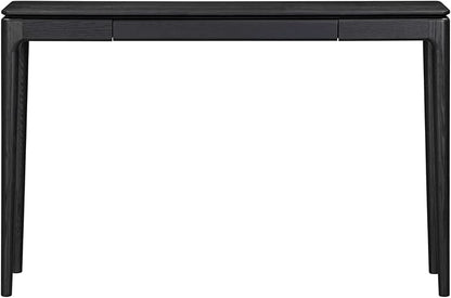 NTC Mingle Modern Wooden Rectangle Console Table with Hidden Drawer – Waterproof & Heat Resistant, Burnt Black