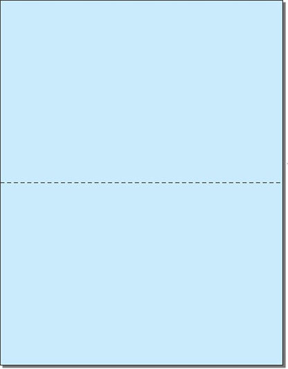 NextDayLabels - Pack of 500 Sheets, 8-1/2 x 11" Letter Size Perforated Paper (Blue, Perf @ 5-1/2")