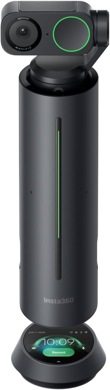 Insta360 WaveLink Bundle - AI Speakerphone, Bluetooth, Voice Recorder, 8 Noise-Canceling Mics w/Beamforming, AI Transcript & Summary, Support 99 Languages, 32GB Storage, Meetings, Podcasts
