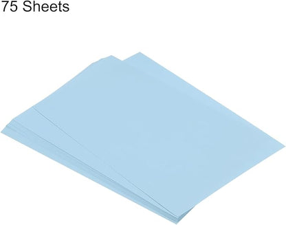 MECCANIXITY 75 Sheets A4 Colored Print Copy Paper 8.5" x 11" Origami Paper Printer Paper 80gsm for Printing, Document Copying, Art Craft, Light Blue