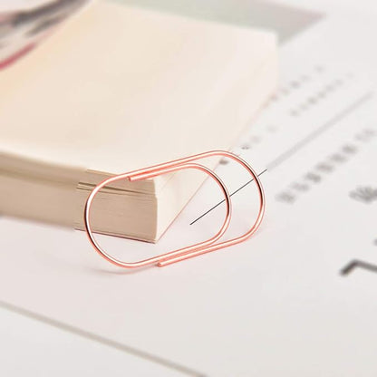 Rose Gold Jombo Paper Clips, Topgogo 20pcs 50mm 2 inch Large Wide Paper Clips Non-Skid Smooth Finish Steel Wire Medium Office Supply Accessories