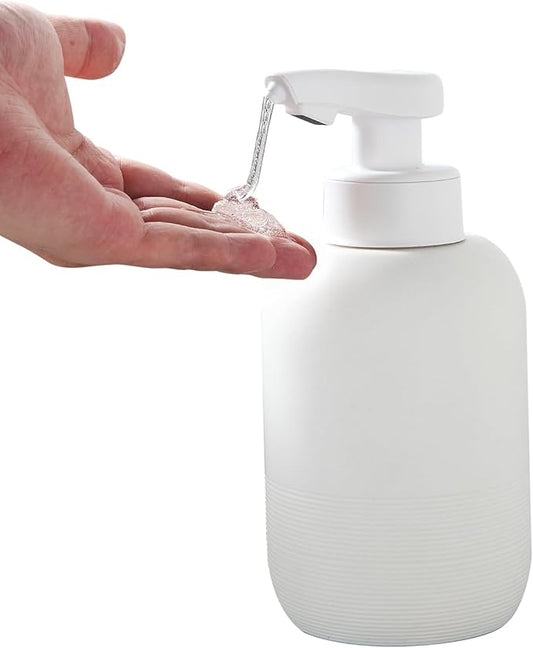 Automatic Liquid Soap Dispenser, 15oz/420mL, Touchless Hand Sanitizer Dispenser Electric, Motion Sensor Waterproof Pump for Bathroom Kitchen Dish Soap, USB C Rechargeable 1800mAh（White）