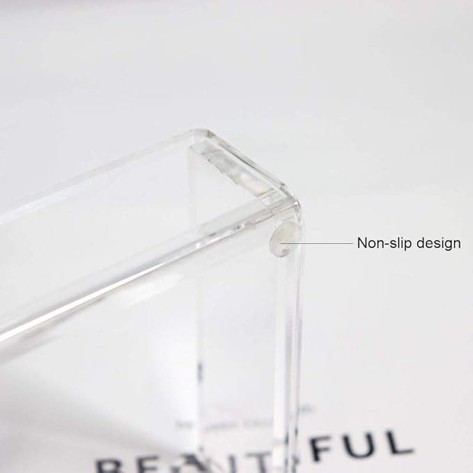 MultiBey Clear Acrylic Desktop Set Self-Stick Note Holders & Staple Removers Tool Memo Pad Holder Dispenser Office School Supplies (Gold)