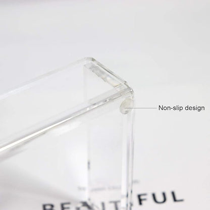 MultiBey Clear Acrylic Desktop Set Self-Stick Note Holders & Staple Removers Tool Memo Pad Holder Dispenser Office School Supplies (Gold)