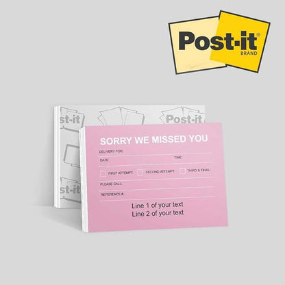 Light Red Missed Connections - Post-it Notes - 6 Pads of 50 Sheets - Printed in The USA