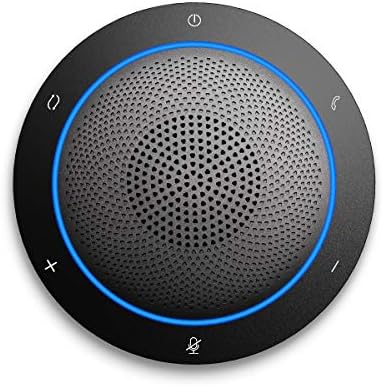 Bluetooth Conference Speakerphone Wireless Microphone and Speaker for Mobile Phone and Computer, USB Office Speakerphone for Skype, Zoom