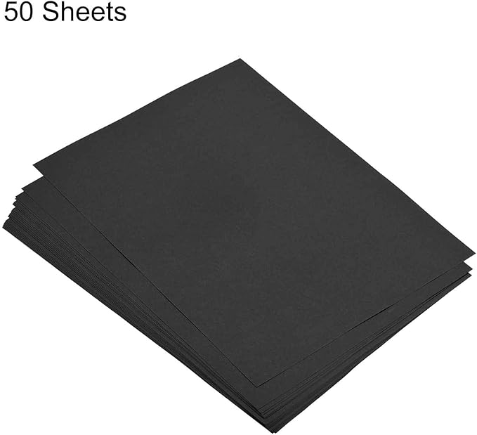 MECCANIXITY 50 Sheets Colored Copy Paper 16.5 x 11.7 Inch Printer Paper 80gsm Black for Office Printing, Document Copying, Invitations, Forms, Art Projects