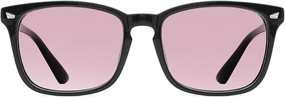 TIJN Blue Light Blocking Glasses for Women Men Clear Frame Square Nerd Eyeglasses Anti Blue Ray Computer Screen Glasses
