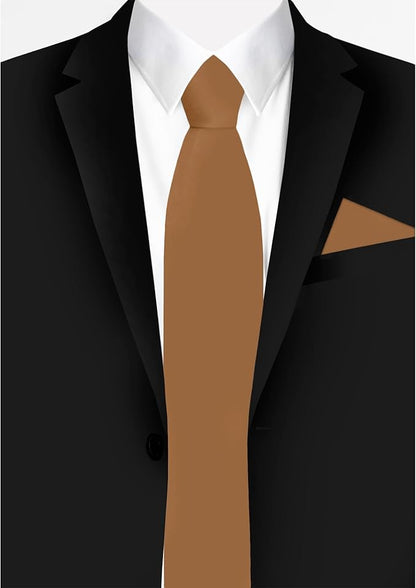 Jacob Alexander Solid Color Mens Tie - Soft-lined Necktie - Timeless Formal Look for Weddings and Business - (Regular Size)