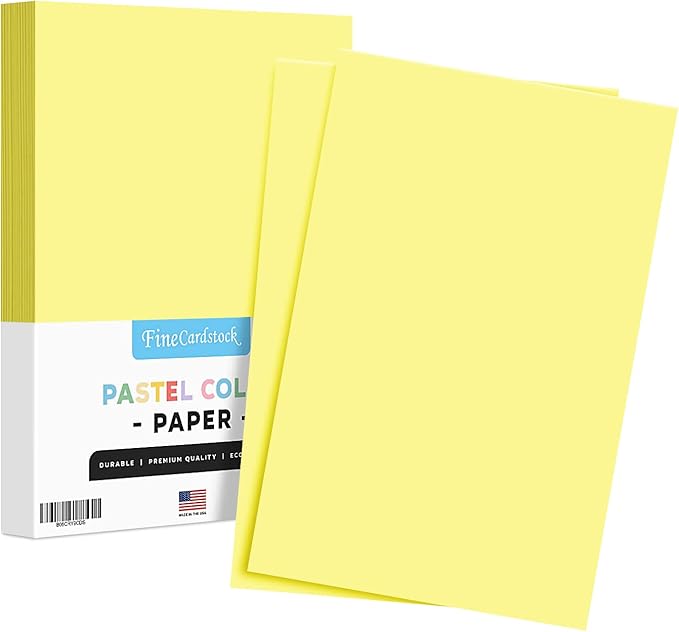 Canary Pastel Colored Paper - Perfect for Documents, Invitations, Posters, Flyers, Menus, Arts and Crafts | 11" x 17" | Regular 20lb Bond (75gsm) Paper - Smooth Finish | Bulk Pack of 100 Sheets