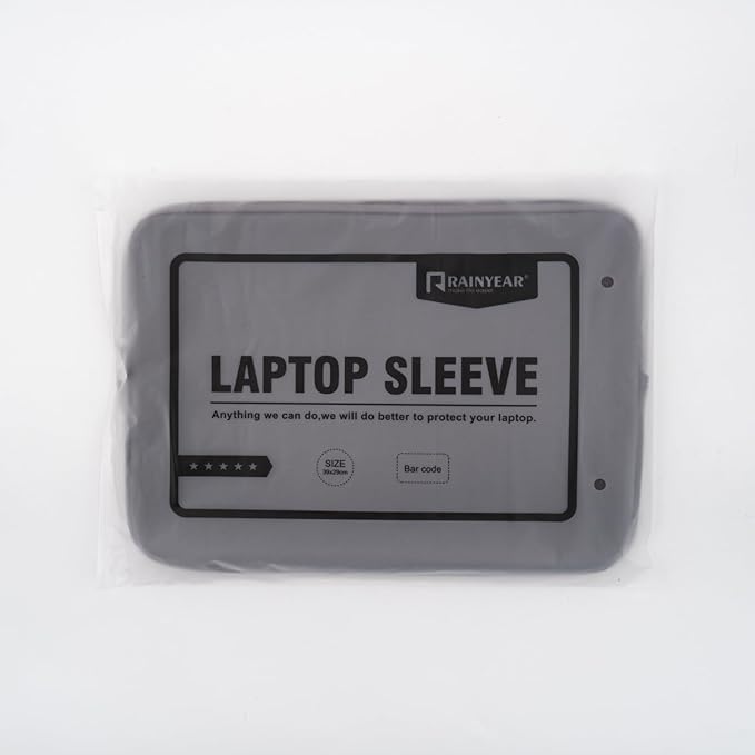 RAINYEAR 16 Inch Laptop Sleeve Protective Soft Case Padded Zipper Cover Bag Specially Compatible with 16" MacBook Pro M1 M2 M3 M4 Pro/Max A2141 A2485 A2780 A2991 A3403 A3186 (Gray)
