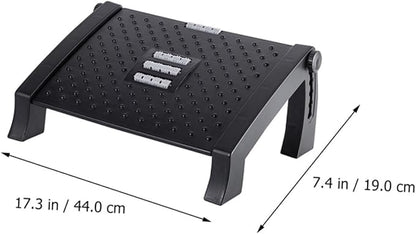 Artibetter Adjustable Office Footrest Stool Ergonomic Step Stool for Under Desk Comfort Portable Foot Rest for Home and Work Seating Support