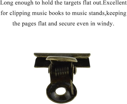 HAHIYO 0.87inch Brown Bulldog Clips Metal File Hinge Binder Clips Clamps Save Space Strong Spring Jaws Rock Solid Grip Book Lay Flat Deburred Edge for Hang Photos Wall Grid Dog Food 30PCS