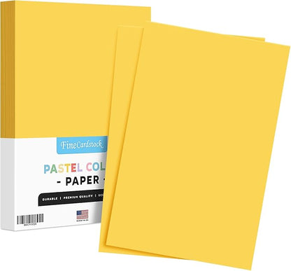 Goldenrod Pastel Colored Paper - Perfect for Documents, Invitations, Posters, Flyers, Menus, Arts and Crafts | 11" x 17" | Regular 20lb Bond (75gsm) Paper - Smooth Finish | Bulk Pack of 100 Sheets