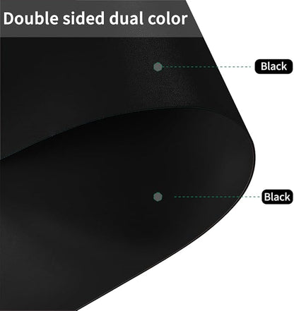 Leather Table Cover,1.8mm Thick,36x54 Inch Table Protector,Table Protector for Dining Room Table,Table Protectors for Rectangle Tables.(Black+Black,36x54)