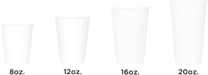 Karat 12 oz Double-Wall Insulated Coffee Cup [500 Count] White Disposable Paper Hot Cup - Rolled Rim for Hot Beverages, 90mm (C-KIC512W)