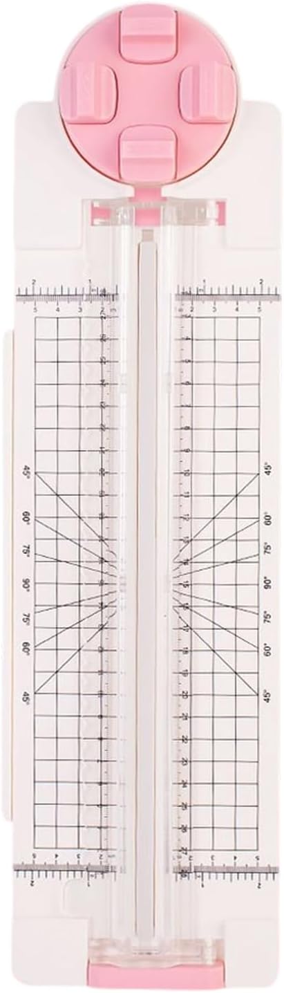 Paper Trimmer - 4 in 1 Portable Precision Cutter, Heavy Duty Paper Slicer, Side Ruler with Adjustable Guide, Portable Slicer for Label Card Photo Cardstock Home Office School Students Teacher