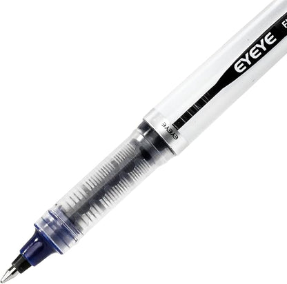 EYEYE Blue Rollerball Pens 0.7mm, 6 Pack Medium Point Roller Ball Pen Quick Dry, Liquid Ink Pen Fine Point Smooth Writing Pens for Journaling, Note Taking, Office, School Supplies