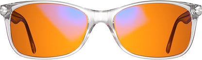 Swanwick Crystal Night Swannies - 99% Premium Blue Light Blocking Glasses, Anti Glare Anti-Fatigue & Eyestrain for Screens