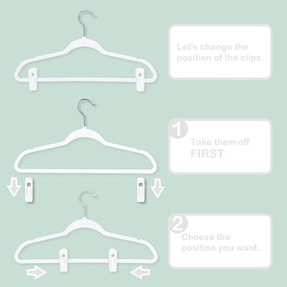 Trgowaul Velvet Hangers Clips, Pants Hangers Velvet Clips, Strong Finger Clips Perfect for Thin Velvet Hangers