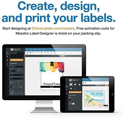 OnlineLabels 4" x 4" Square Labels - Permanent Adhesive, White Matte - Great for Product Labels, Organization, Jars, & More - for Inkjet & Laser Printers – Pack of 20,000 Labels, 5,000 Sheets OL3027WX