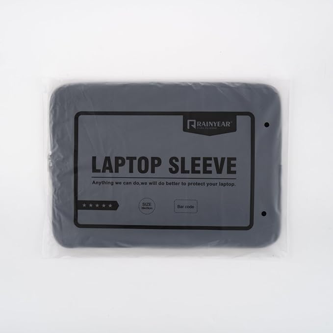RAINYEAR 16 Inch Laptop Sleeve Protective Soft Case Padded Zipper Cover Bag Specially Compatible with 16" MacBook Pro M1 M2 M3 M4 Pro/Max A2141 A2485 A2780 A2991 A3403 A3186 (Black)