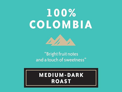 Community Coffee 100% Colombia, Medium Dark Roast Ground Coffee, 12 Ounce (Pack of 2)