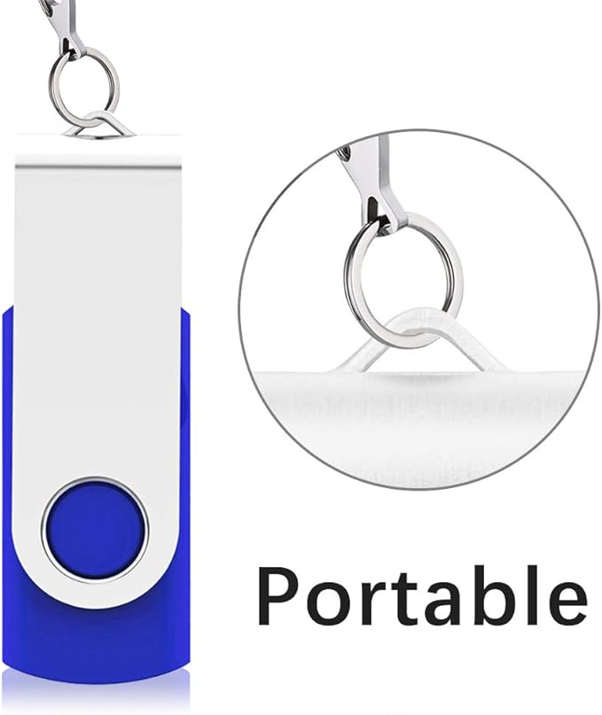 KEXIN 8GB Flash Drive 10 Pack USB Thumb Drive Memory Stick (USB 2.0, Blue)